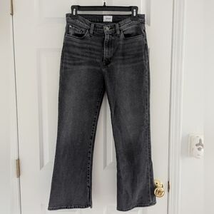 Hudson Blair High-Rise Boot Cut Crop Black Jeans Size 28